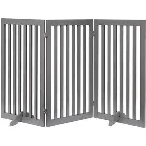 The Dog Playpen Design Allows A Variety Of Configurations Indoor Wood Foldable Barrier Dog Gates With Support Feet