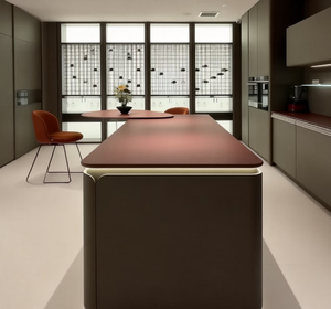 Îlot de cuisine moderne minimaliste de style pétale rouge, écologique et résistant à <span class=keywords><strong>l</strong></span>'eau, pour les rénovations de villas - Product Image 3