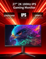 Monitor Gaming OEM ODM de 27 Pulgadas, Plano, QHD 2K, 180Hz, con Soporte Ajustable en Altura, para Escritorio, Hogar, PC