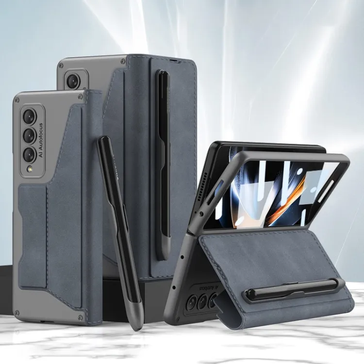 เคสหนังฝาพับ,เคสกระจกนิรภัยฟิล์มกระจกนิรภัยสำหรับ Samsung Galaxy Z Fold4 GKK