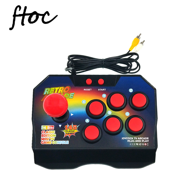 FTOC-145 Built-In 145 Games 16-Bit Mini Classics Joystick Arcade Machine Connects to TV