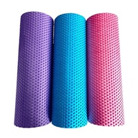 Rouleau de yoga en mousse EVA solide avec points de massage, tailles 45cm/60cm, design à picots pour massage musculaire et bâton de yoga Pilates