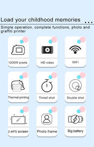 Appareil photo instantané pour enfants avec mise au point fixe, écran 2,4 pouces, vidéo Full HD, capteur CMOS - Product Image 3