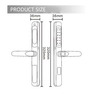 Kk smartier không thấm nước ttlock tuya khóa cửa thông minh vân tay kỹ thuật số cửa kính xử lý khóa cho cửa khung nhôm - Product Image 5