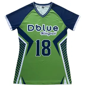 Dblu Custom High Quality Sublimation Volleyball Jerseys Unisex Wholesale Volleyball Uniforms