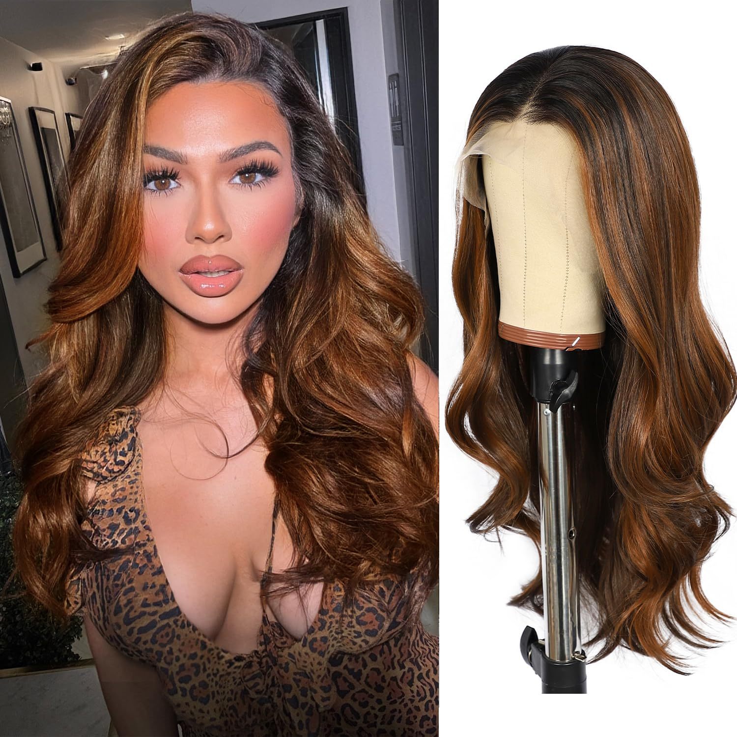 Dark brown with roots
