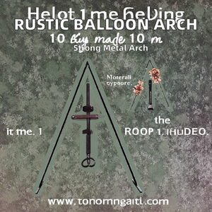 Aimexn Nouveau Support d'arche de ballons triangulaire rustique réglable en métal, 7-8 pieds, pour mariages, fêtes, enterrements de vie de jeune fille, baby showers, jardin - Product Image 2