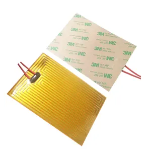 Custom Made 5V 7.4V 12V 24V 48V Flexible Kapton Polyimide PI Heater with Temperature Sensor