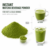 Poudre de boisson instantanée au matcha pour boissons chaudes, boissons froides et applications en café