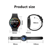 Montre connectée T10, écran rond de 1,50 pouce, appels sans fil, moniteur de fréquence cardiaque, suivi du sommeil, podomètre, ultra faible consommation d'énergie, OEM ODM