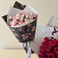 Papier d'emballage pour bouquet de roses, haute qualité, épaissi, rigide, recyclable, papier kraft 157g, pâte chimique, bouquet floral