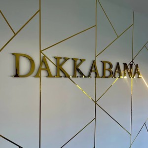 Personalizzato 3D oro alfabeto bella azienda Business Logo adesivo da parete 3D acrilico specchio lettera segni per il segno del negozio - Product Image 2