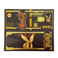 2026 8 Modelos Nice America Beautiful Magazine Billete de 100 Dólares Negro Chapado en Oro de 24k para Regalos