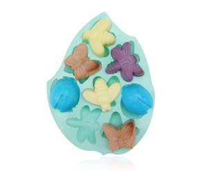 Moule à gâteau 3D en forme d'insecte à 8 cavités, écologique et durable, pour bombes de bain en résine, bougies, savons et aliments, à usage commercial - Product Image 1