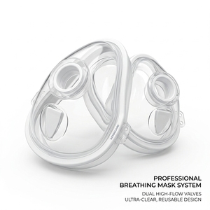 Masque <span class=keywords><strong>respiratoire</strong></span> ergonomique en silicone pour dispositif aérosol - Masque d'inhalation doux pour adultes et enfants, bien-être quotidien - Product Image 5