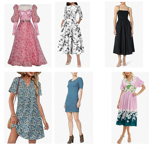 Vestidos Casuales de Verano Estampados para Mujer, Mezcla de Algodón/Poliéster, Venta al Por Mayor, Alta Calidad, Sin Marca, Guangdong - Product Image 4