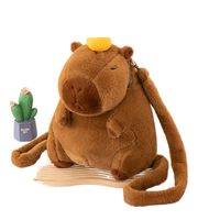 Sac à dos en peluche Capybara pour enfants, sac à bandoulière en peluche, idées cadeaux pour enfants, adorable poupée Capybara