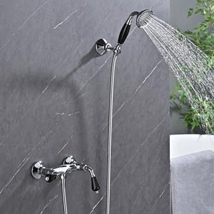 <span class=keywords><strong>Shower</strong></span> Set kuningan desain mewah, keran kamar mandi pegangan ganda dengan Lampu & lembut fitur panas dingin diskon besar perlengkapan bak mandi - Product Image 1