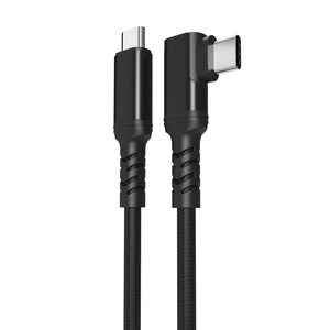Nylon bện duy nhất khuỷu tay 90 độ góc bên phải USB 3.2 Gen2 Loại C để Loại C Cáp PD 100W 20V 5A nhanh chóng sạc cho MacBook - Product Image 1