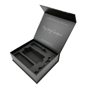 Custom logo boxes Velvet Black Custom Foam Magnetic Package Gift Package Paper Magnetic Box Insert With Foam