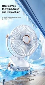 720 °   Ventilador con Clip Giratorio, Ventilador de Escritorio Mini Portátil Recargable por USB, Ventilador de Enfriamiento Silencioso de 5 Velocidades para Cochecito, Dormitorio, Exteriores - Product Image 3