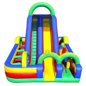 Carrera de obstáculos inflable comercial para niños, casa de rebote inflable, Castillo de salto, Bounc Hous, Tobogán seco o húmedo a la venta - Product Image 1