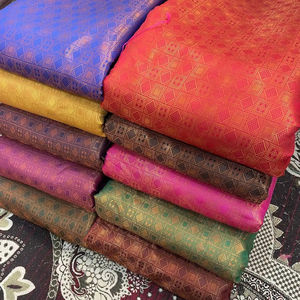 Tela tejida Jacquard de seda brocada 100% de alta calidad, estampado de lujo para vestidos de niñas, tapicería, atuendo tradicional transpirable - Product Image 1