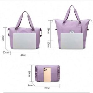 2024 Large Capacity Waterproof Folding Travel Bag Dry Wet Separation Fitness Handbag Gym Usage for Universal <b>Luggage</b> Storage - Product Image 6