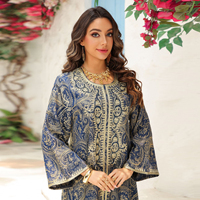 2025 Eid Robe de soirée musulmane pour femmes Ramadan Abaya Jacquard broderie longue Robe maroc caftan dubaï Robe Jalabiya
