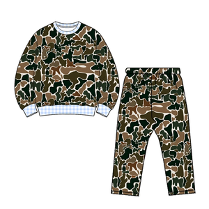 Tenues deux pièces pour garçons personnalisables, imprimé camouflage, haut à manches longues, ensembles de jogging, vêtements pour enfants automne-hiver - Product Image 5