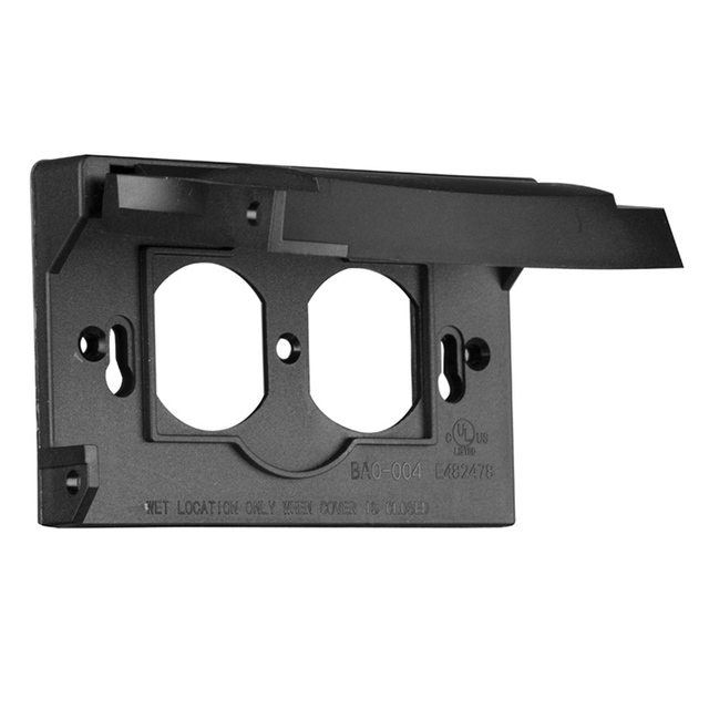 2025 Hot Sale Plastic Light Switch Plate Cover/ Weatherproof/Outdoor Receptacle Protector Outdoor,Frame Black Socket Black