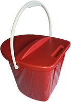 Seau d'extinction d'incendie portable en acier inoxydable et caoutchouc rouge, capacité 8L/12L, pour protection incendie par sable et eau