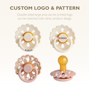 Sucette Bébé Sûre Nouveau-né à Manche Pliable Design Populaire, Tétine en Latex 100% Silicone Alimentaire avec Deux Trous d'Aération - Product Image 3