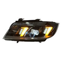 Feux avant SJC Auto V3 jaunes/blancs/ambre style Snake Eye pour BMW Série 3 E90 E91 05-12, lampes frontales tricolores, plug and play