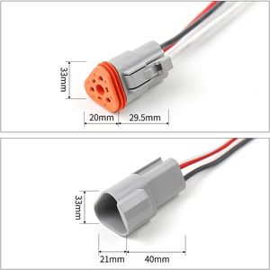 Водонепроницаемый автомобильный разъем (2, 3, 4, 6, 8 контактов), штекер-гнездо, клеммный блок для электропроводки - Product Image 2