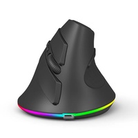 Mouse CM Stock Ergonomis Tegak dengan Lampu RGB Gaya Baru, Antarmuka USB, Nirkabel 2.4GHz, Pelacakan Optik, LED Backlit, 6 Tombol, 10m