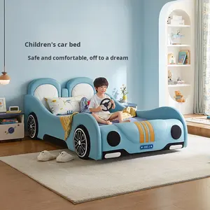 <span class=keywords><strong>Letto</strong></span> a Forma di Auto Moderno per Bambini con Sponde di Sicurezza, Divertente <span class=keywords><strong>Letto</strong></span> per Cameretta - Product Image 2
