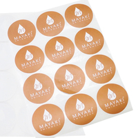 Autocollants adhésifs personnalisés en feuille d'or à chaud, étiquettes en vinyle imperméables avec logo pour emballages cadeaux, artisanat et bougies