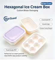 Emballage sous blister personnalisé pour les glaces, emballage sous blister transparent en PET pour les aliments congelés, emballage sûr pour les collations