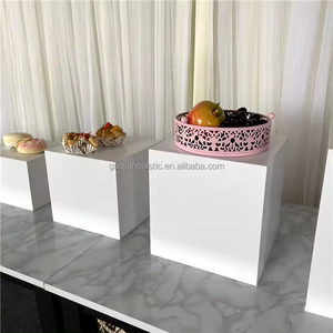 מדפים תצוגה בקובייה אקרילית מרובעת-ארוחה קרה תה קר חטיף עבור אוכל מזנון למצגת מזון - Product Image 2