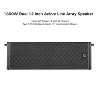 Haut-parleur à réseau actif bidirectionnel double de 12 pouces 1800W pour la barre et la performance