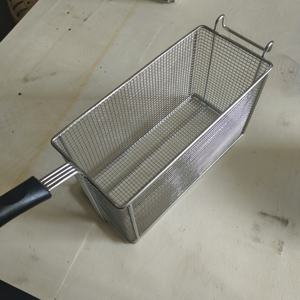 Panier de vidange d'huile en acier inoxydable bon marché, vente en gros, fer à frire, frites, poulet, pépites, panier avec poignée - Product Image 1