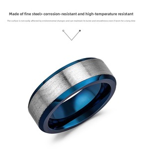 <strong>UK</strong> US <strong>Men's</strong> Electroplated Stainless Steel Anti-Allergic Couple <strong>Rings</strong> Alphanumeric Text for Daily Wear Directly Operated - Product Image 5