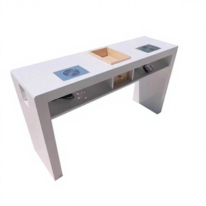 Hot Sale <b>Nail</b> Salon Desk Furniture <b>Nail</b> <b>Table</b> Modern Double Seater Manicure <b>Table</b> for <b>Nail</b> Salon - Product Image 1