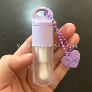 หลอดบรรจุลิปกลอสแบบหลอดพร้อมพวงกุญแจสำหรับเด็กหลอดบรรจุน้ำมันลิปเปล่าออกแบบได้เองขนาด4มล. ติดป้ายได้ตามต้องการ - Product Image 3