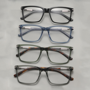 Lunettes rectangulaires en acétate bien proportionnées, conçues pour les longues heures et l'harmonisation quotidienne - Product Image 1