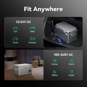 Alpicool MF35 alluminio portatile <span class=keywords><strong>campeggio</strong></span> Freezer AC DC doppio uso compressore frigo esterno doppia zona auto frigorifero - Product Image 4