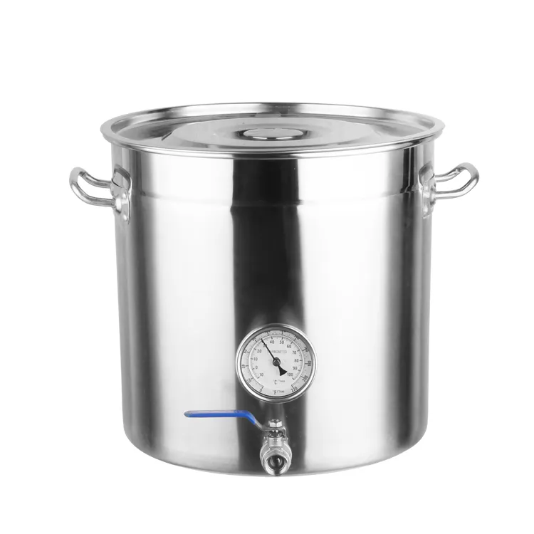 21-400L 304 Rvs Mini Vaatje Bier Huisbrouwerij Machine Food Grade Biervat Met Thermometer Voor Bier Brouwen