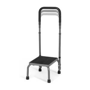 Taburete de acero BA823 con asa y plataforma de goma antideslizante, taburete ligero y resistente para adultos y niños para usar en el baño - Product Image 1
