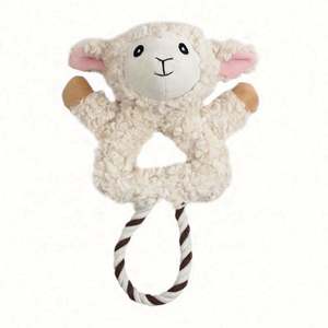 Juguetes de peluche para perros con forma de triángulo, juguetes chirriantes de cuerda interactivos para masticar para perros - Product Image 6